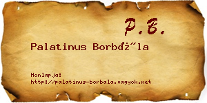 Palatinus Borbála névjegykártya