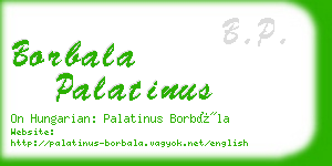 borbala palatinus business card